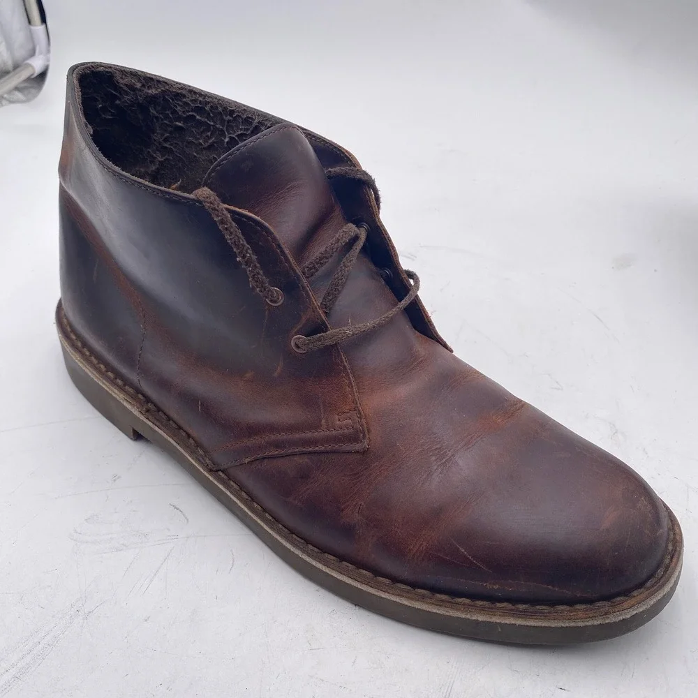 Clarks Desert Boot Chukka Mens 12 Beeswax Brown Leather Classic 26034135 Ankle